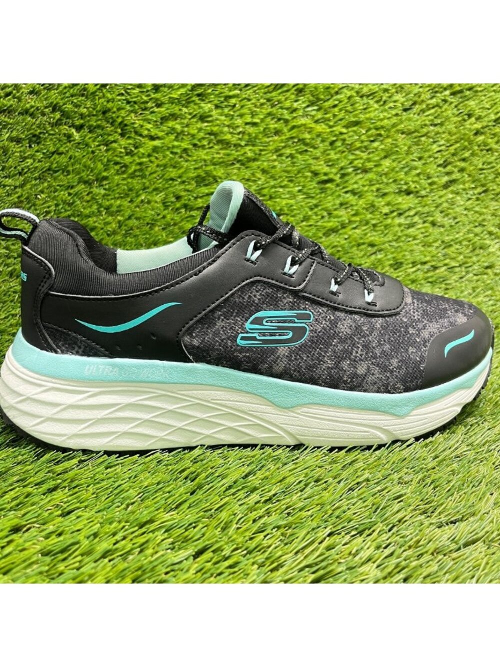 Skechers Max Cushioning Elite SR Womens Size 10 Black Running Shoes Sneakers